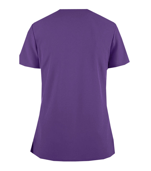 Microfiber Women's V-Neck Scrub Top - 2 Pockets with Pencil Slot, Half Sleeve