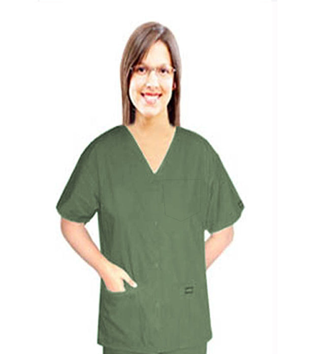 Microfiber Stretch Scrub set 9 pocket unisex solid half sleeve (3 pocket top 6 pocket pant half elastic with drawstring)